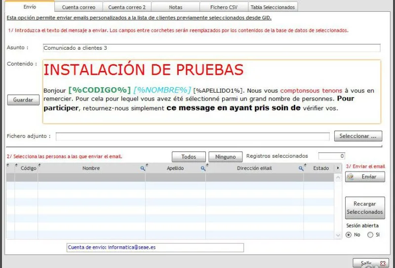 Mailing - Envío masivo de correo electrónico