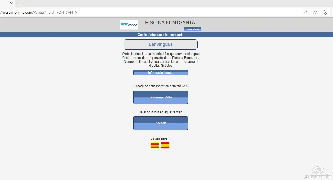 Inicio de sesión web